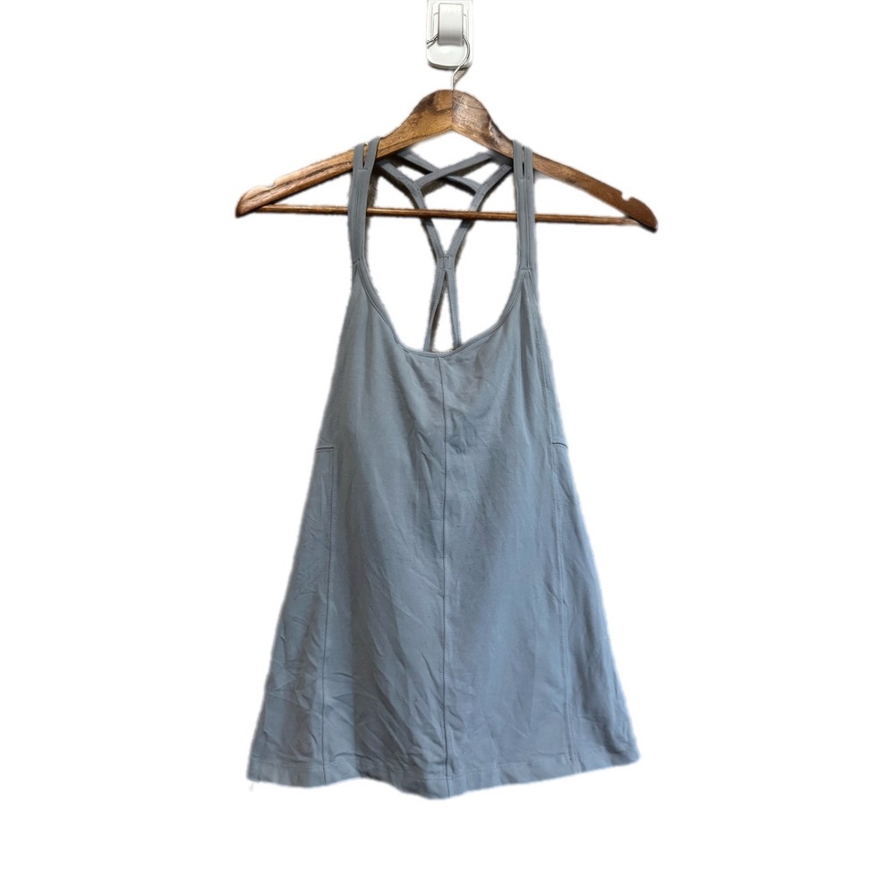 Athleta Tank Top Womens Size Small Blue Excellent Strappy Supplex Bra‎ 138375